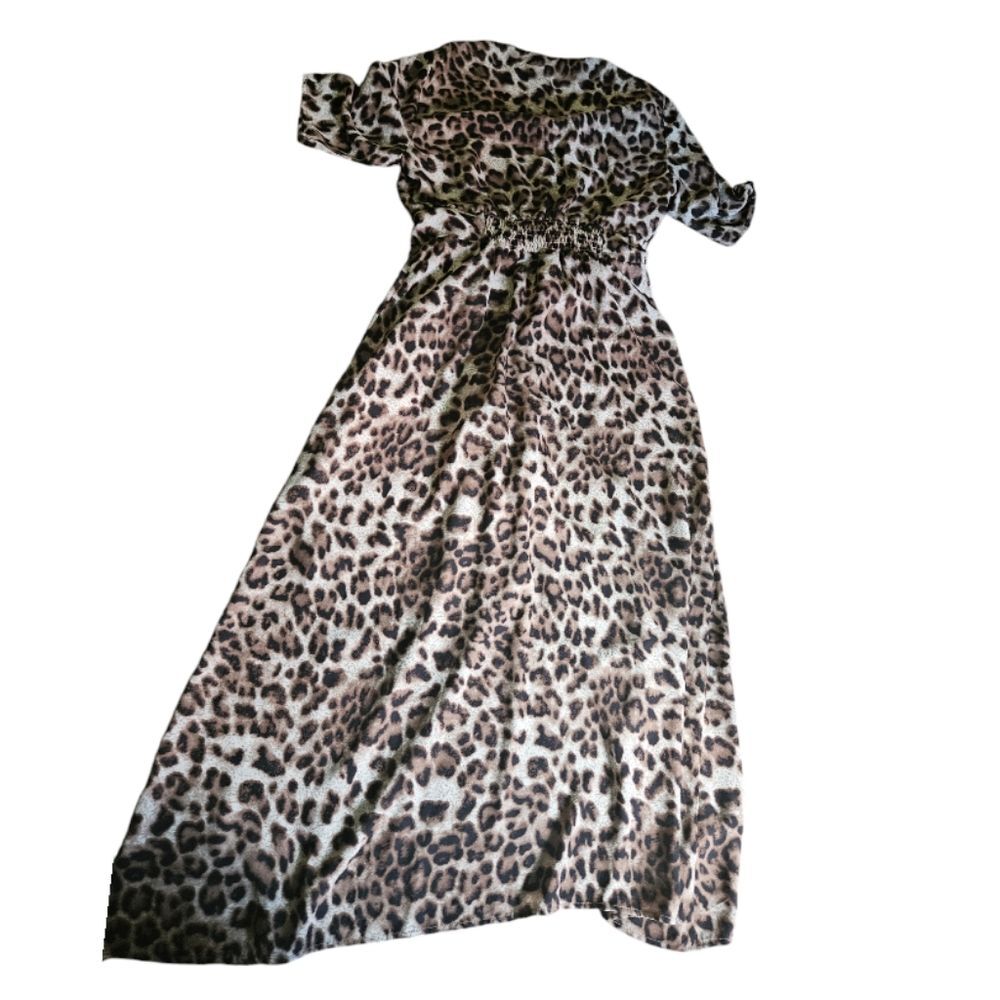 Astr The Label Leopard Print Button Down Dress - image 4